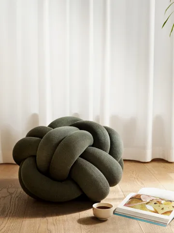 Coussin Knot M - Forest Green - Design House Stockholm