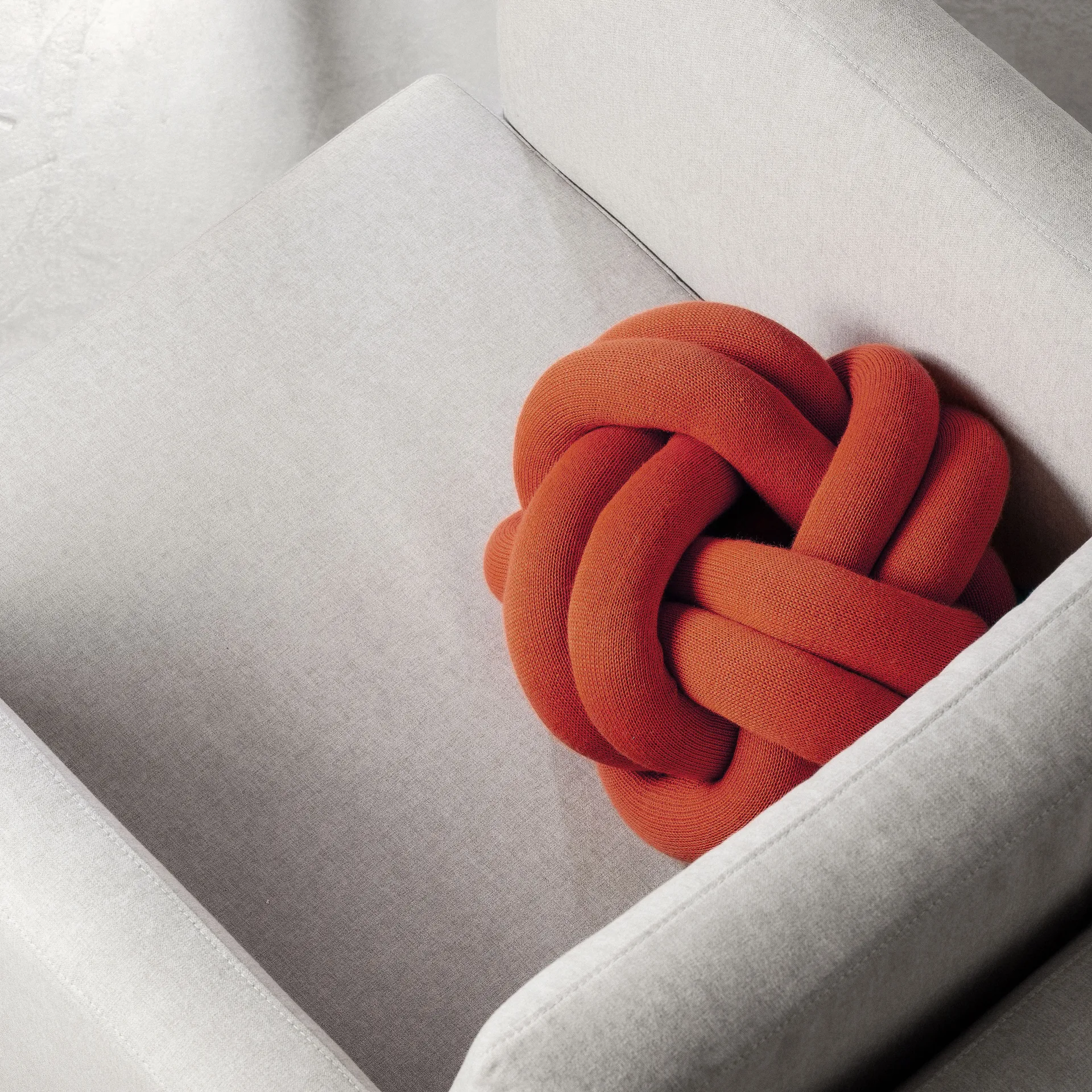 Coussin Knot, Orange red Design House Stockholm