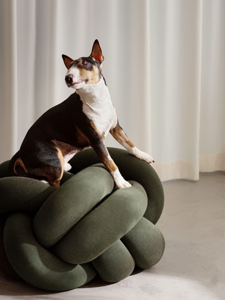 Coussin Knot XL, Forest Green Design House Stockholm
