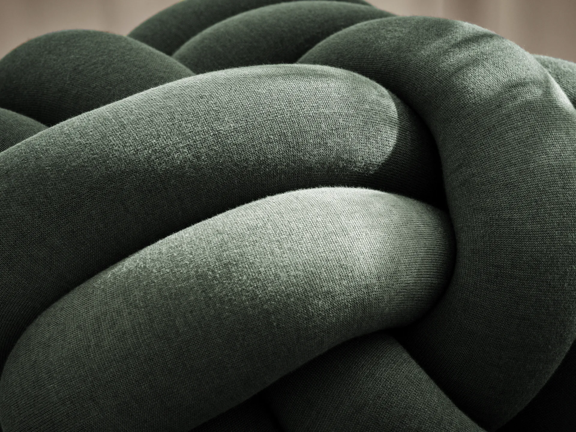 Coussin Knot XL, Forest Green Design House Stockholm