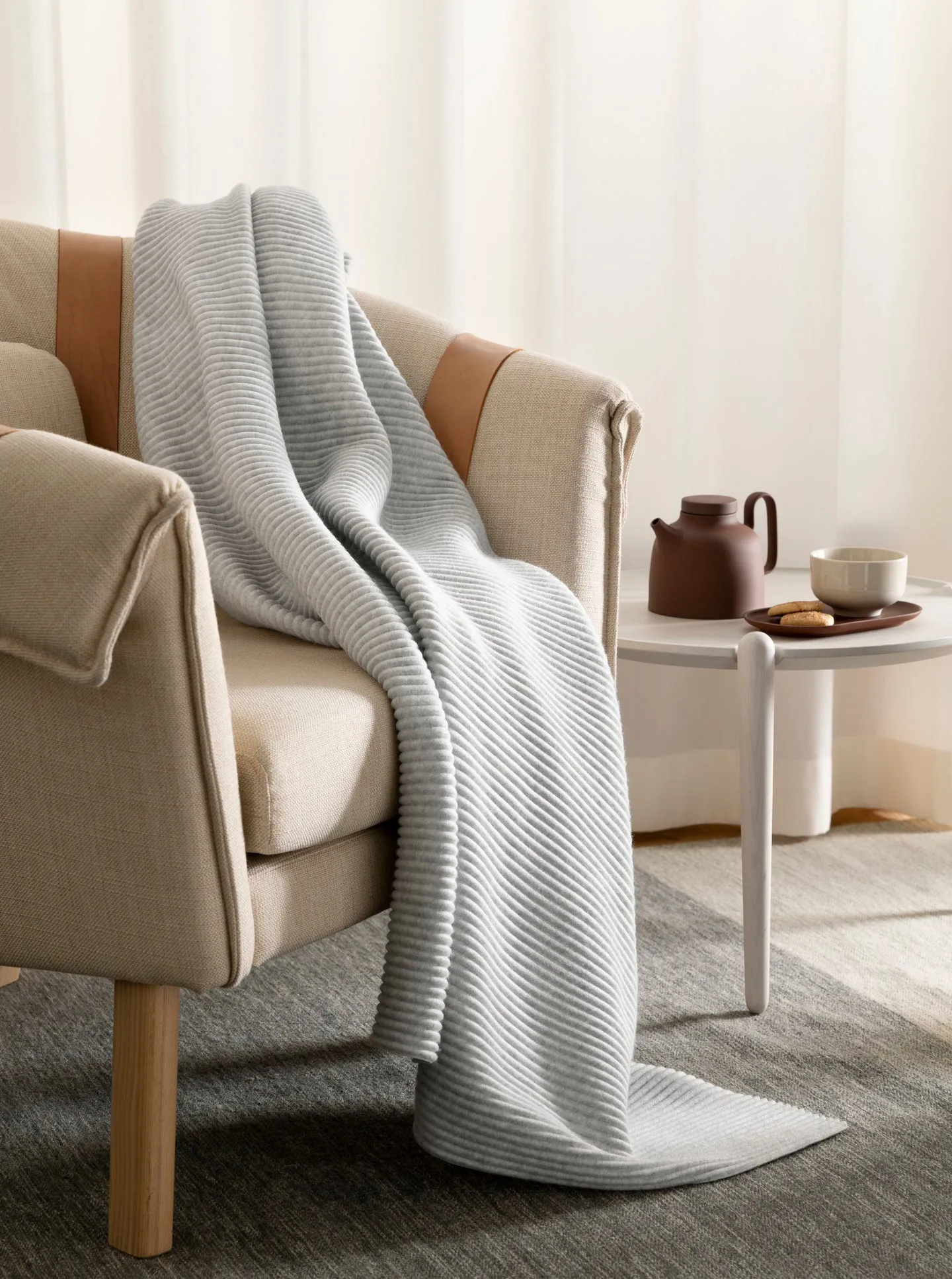 Couverture Pleece 140x170 cm, Gris clair Design House Stockholm