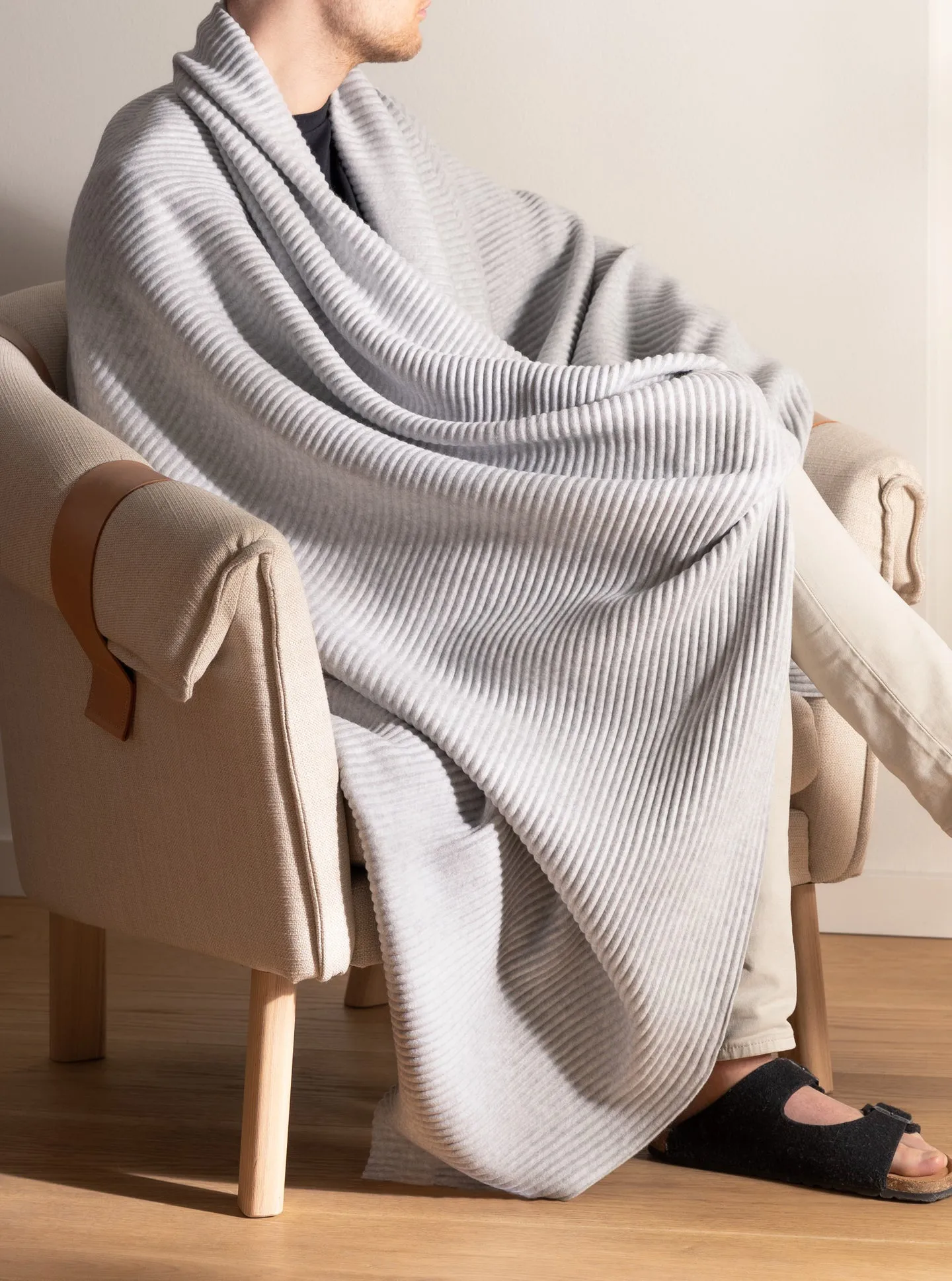 Couverture Pleece 140x170 cm, Gris clair Design House Stockholm