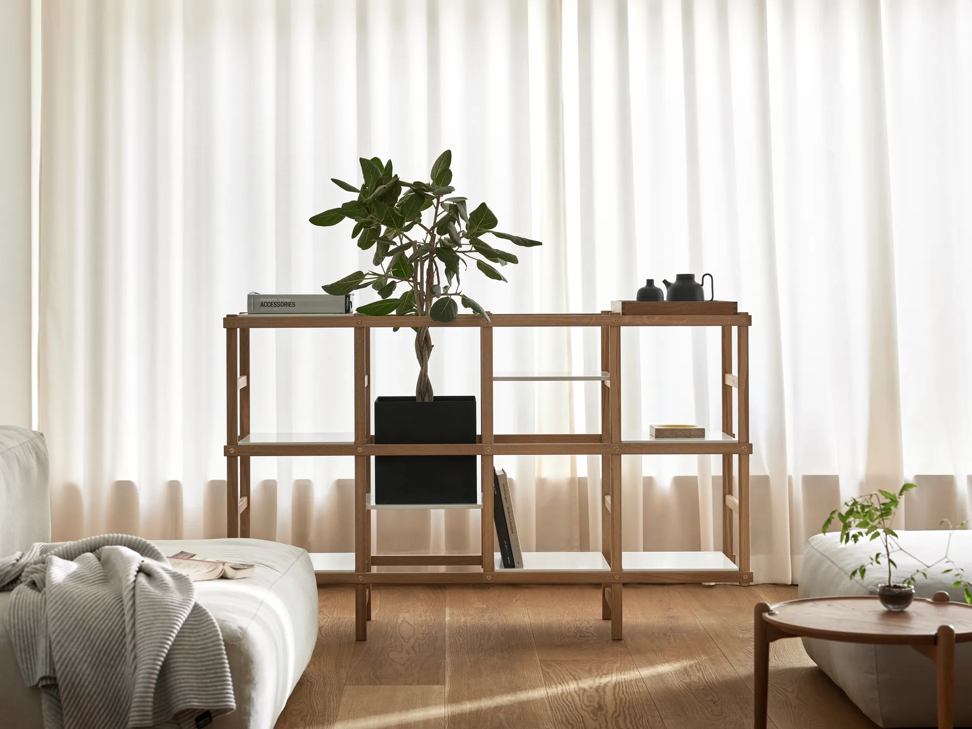 Étagère Frame M 154 cm, Chêne-blanc Design House Stockholm
