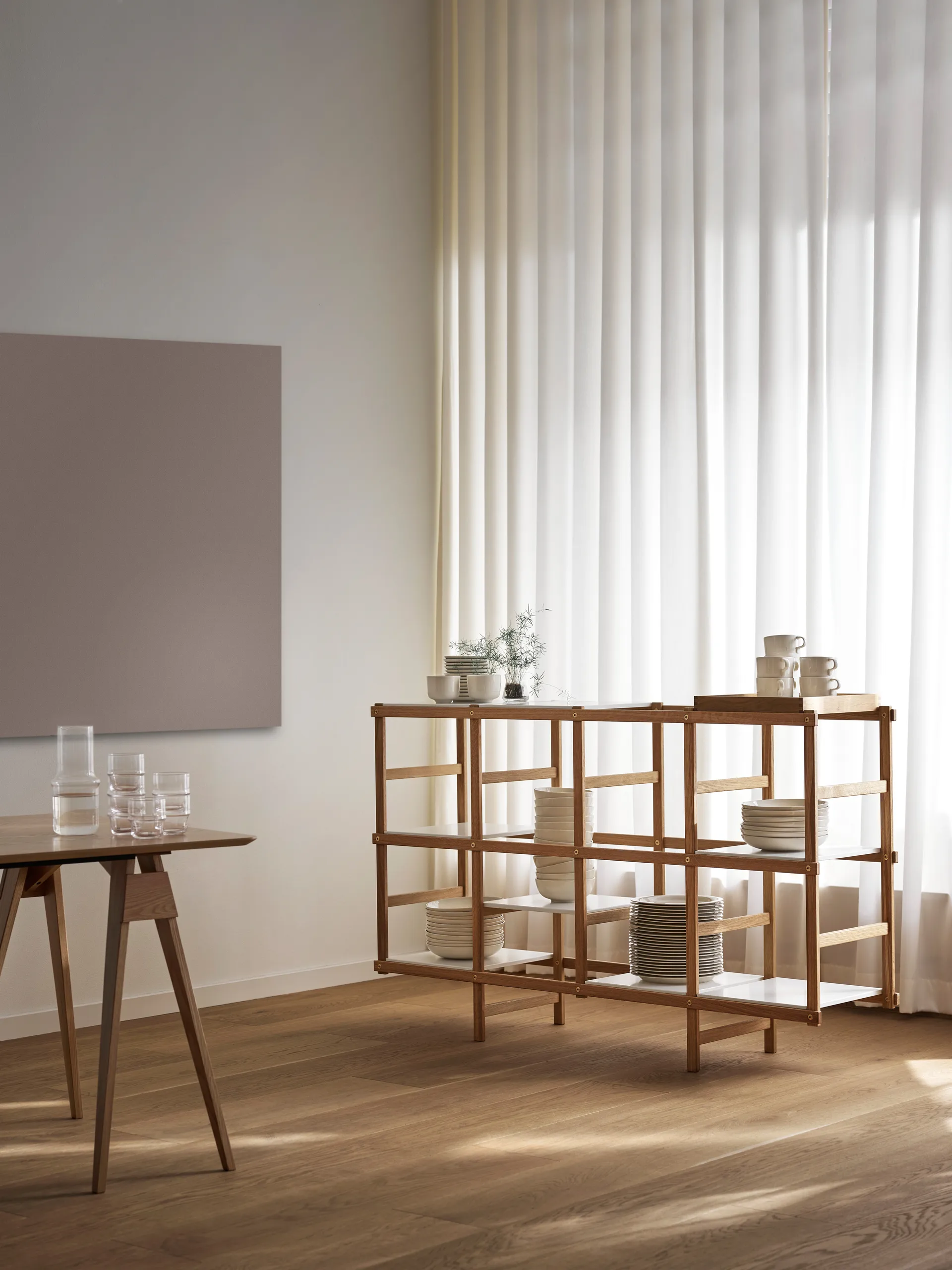 Étagère Frame M 154 cm, Chêne-blanc Design House Stockholm