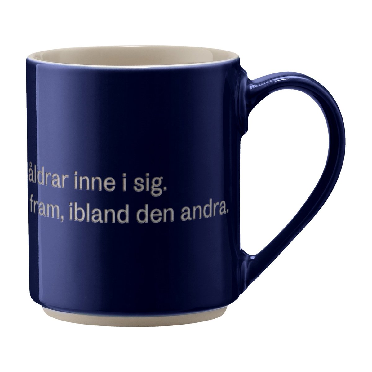 design house stockholm mug astrid lindgren, man har ju alla åldrar texte en suédois