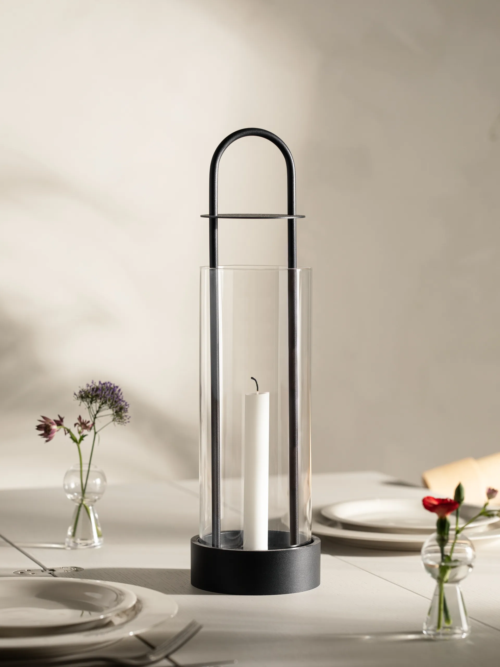 Photophore hurricane Lotus, noir Design House Stockholm