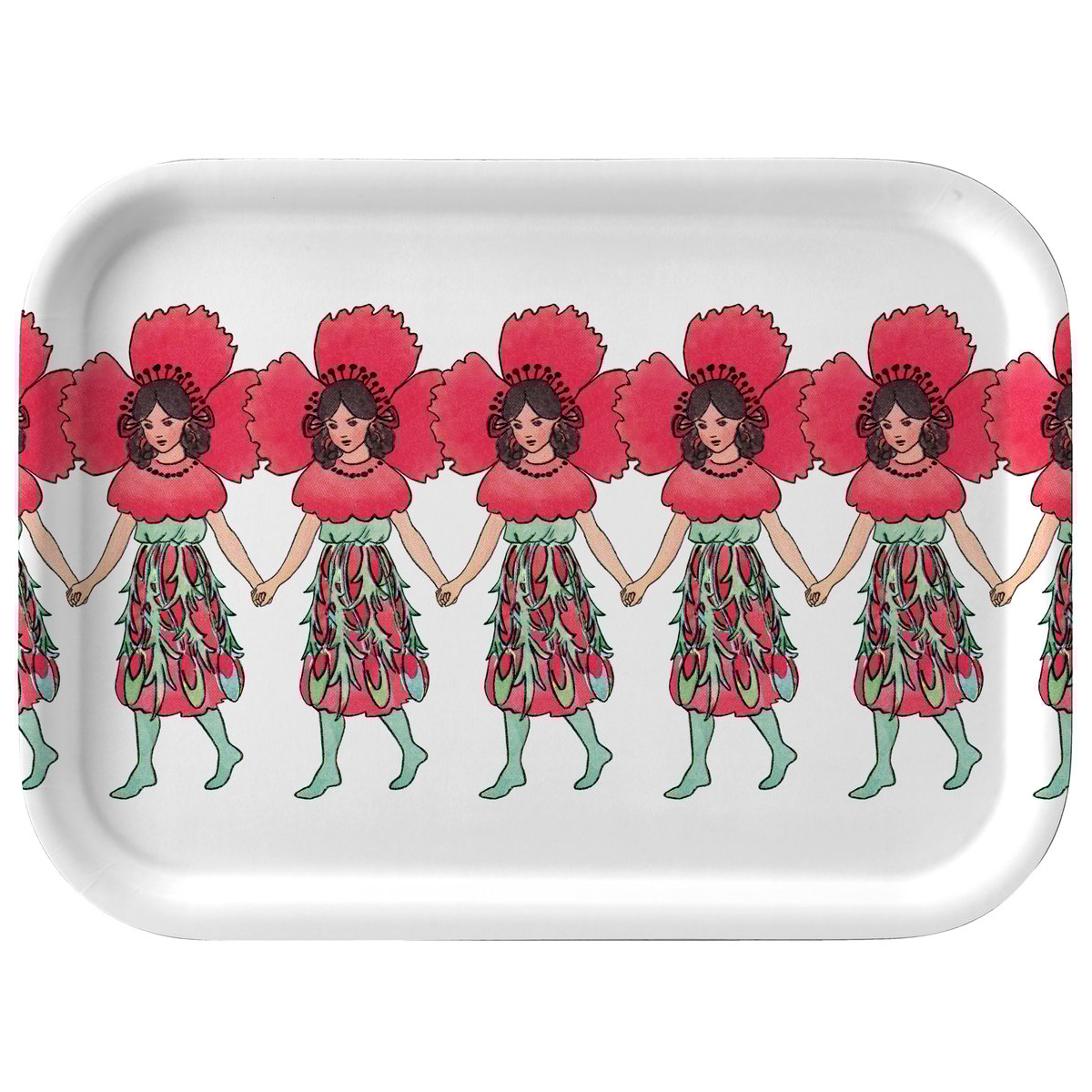 Design House Stockholm Plateau Poppy coquelicot | Design Scandinave | Plateaux | Bleu
