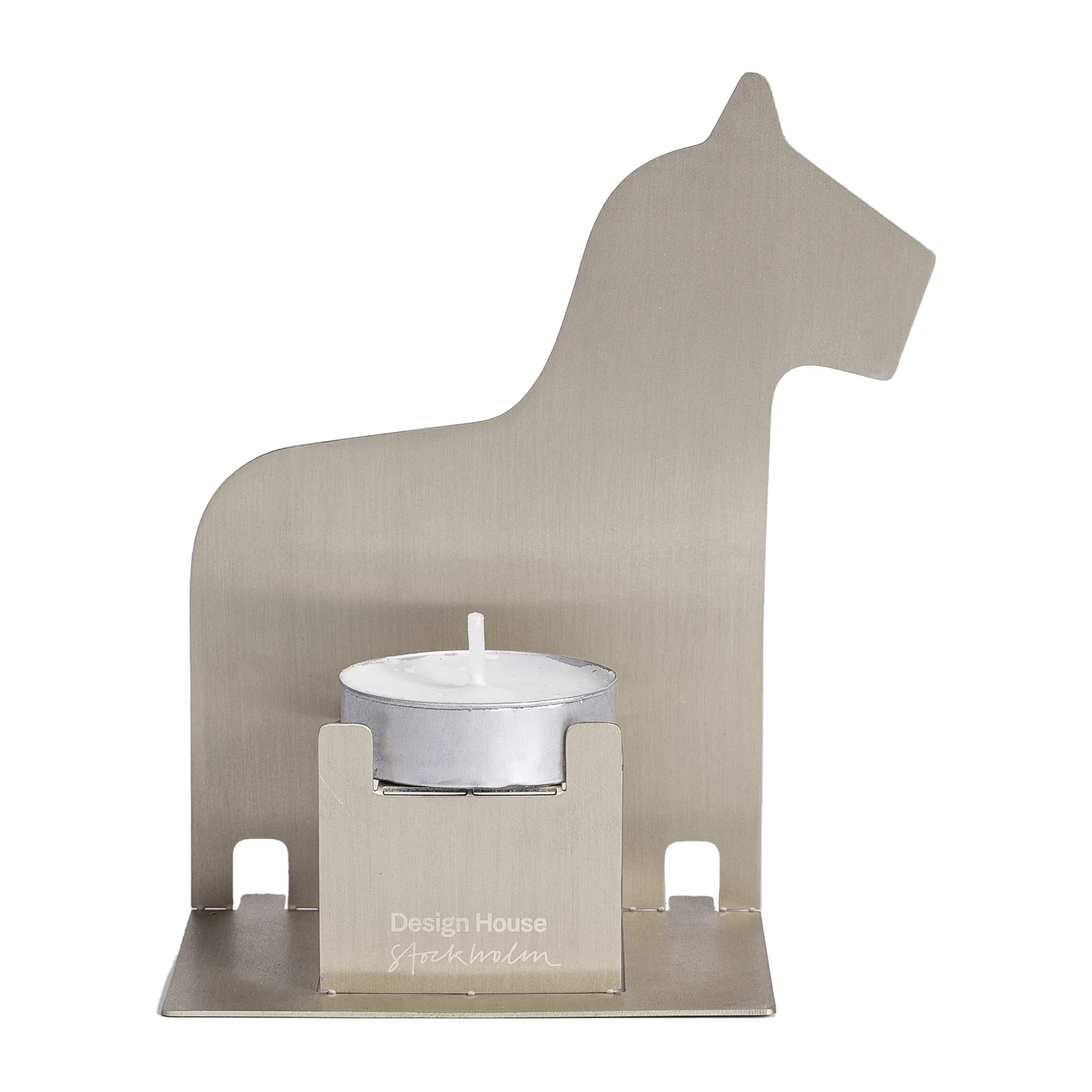 Porte-bougie pop-up cheval de Dalécarlie, Acier inoxydable Design House Stockholm