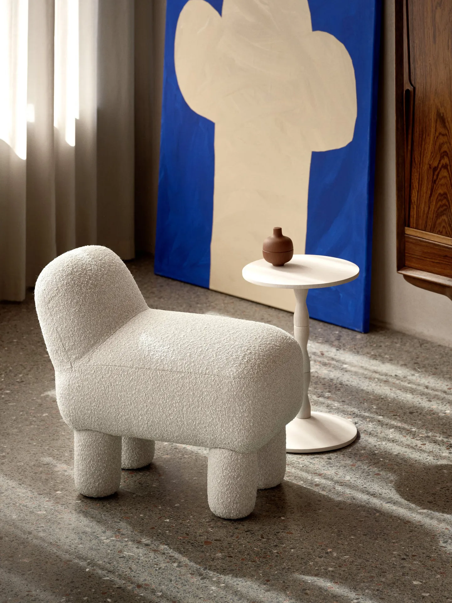 Pouf Lulu 36x65 cm, Cream Design House Stockholm