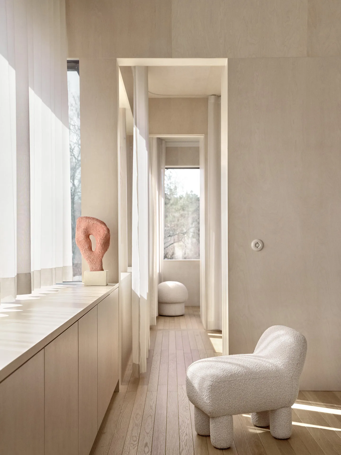 Pouf Lulu 36x65 cm, Cream Design House Stockholm