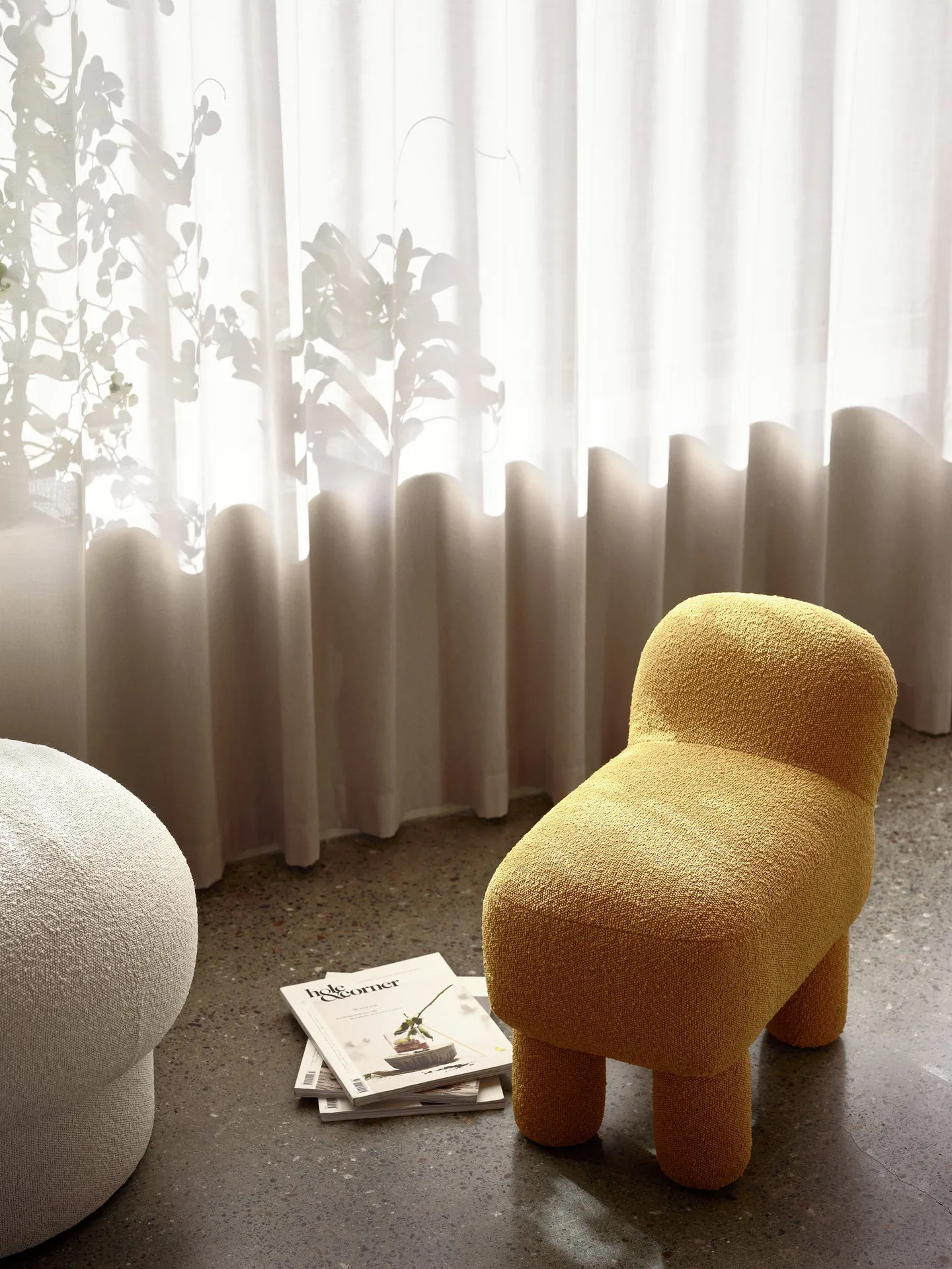 Pouf Lulu 36x65 cm, Yellow Design House Stockholm