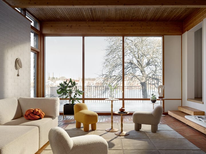 Pouf Lulu 36x65 cm, Yellow Design House Stockholm