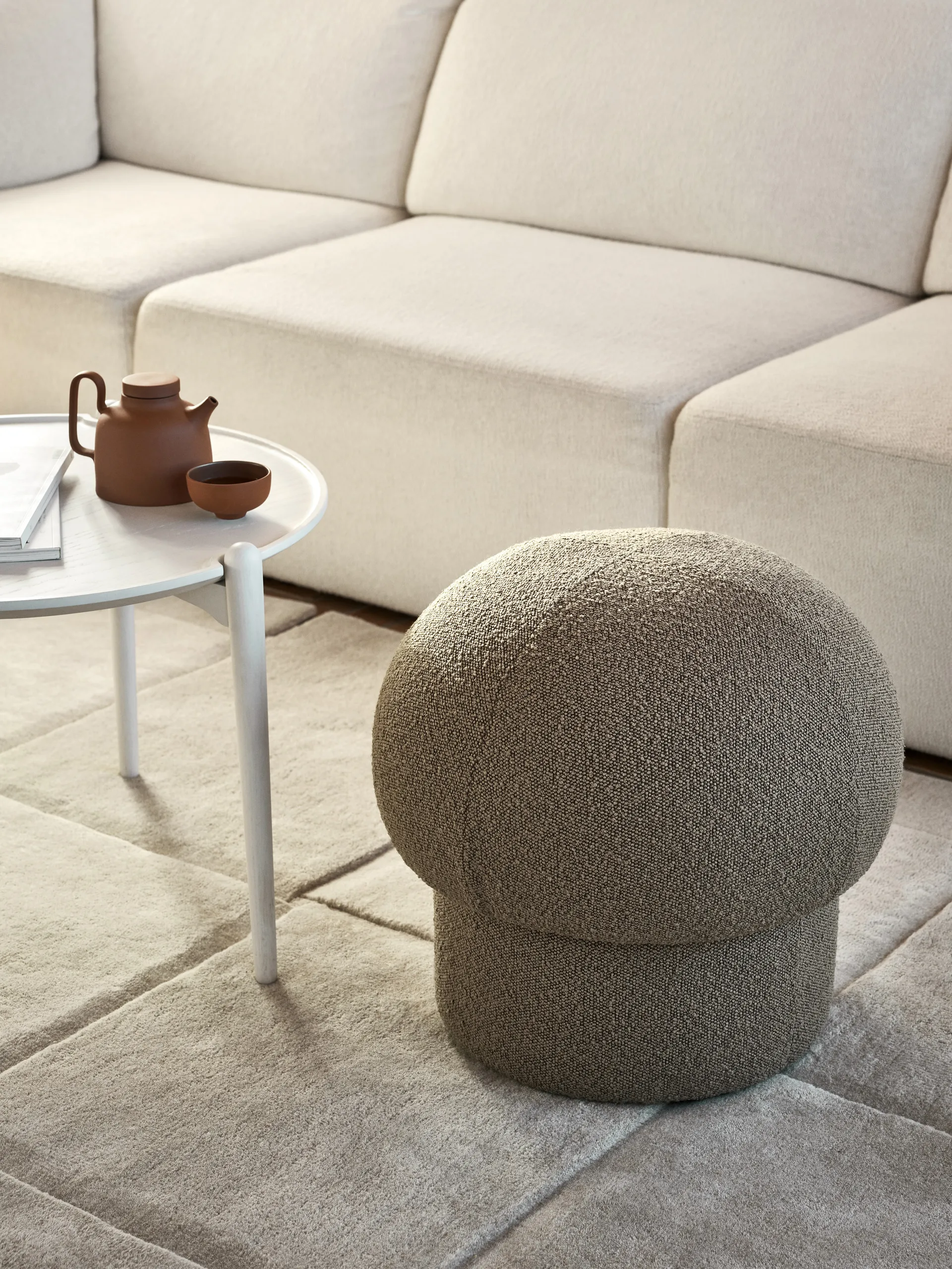 Pouf Uno Ø50 cm, Brown Design House Stockholm