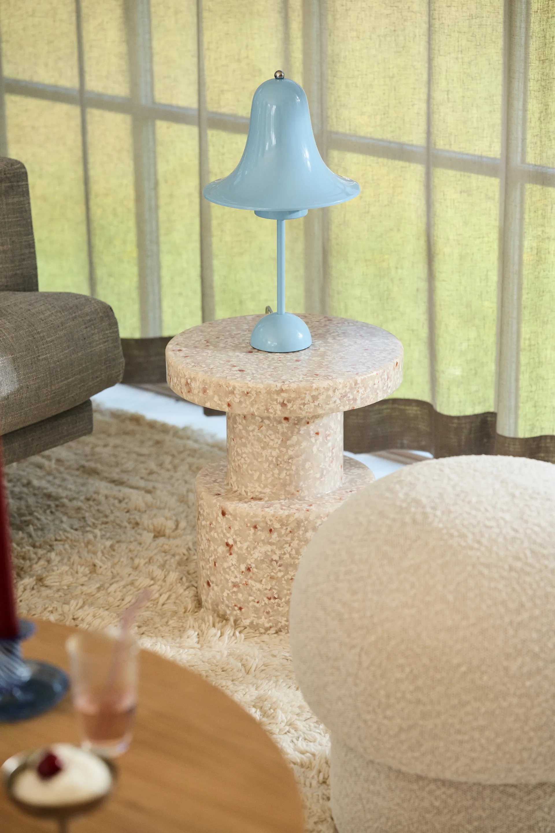 Pouf Uno Ø50 cm, Cream Design House Stockholm