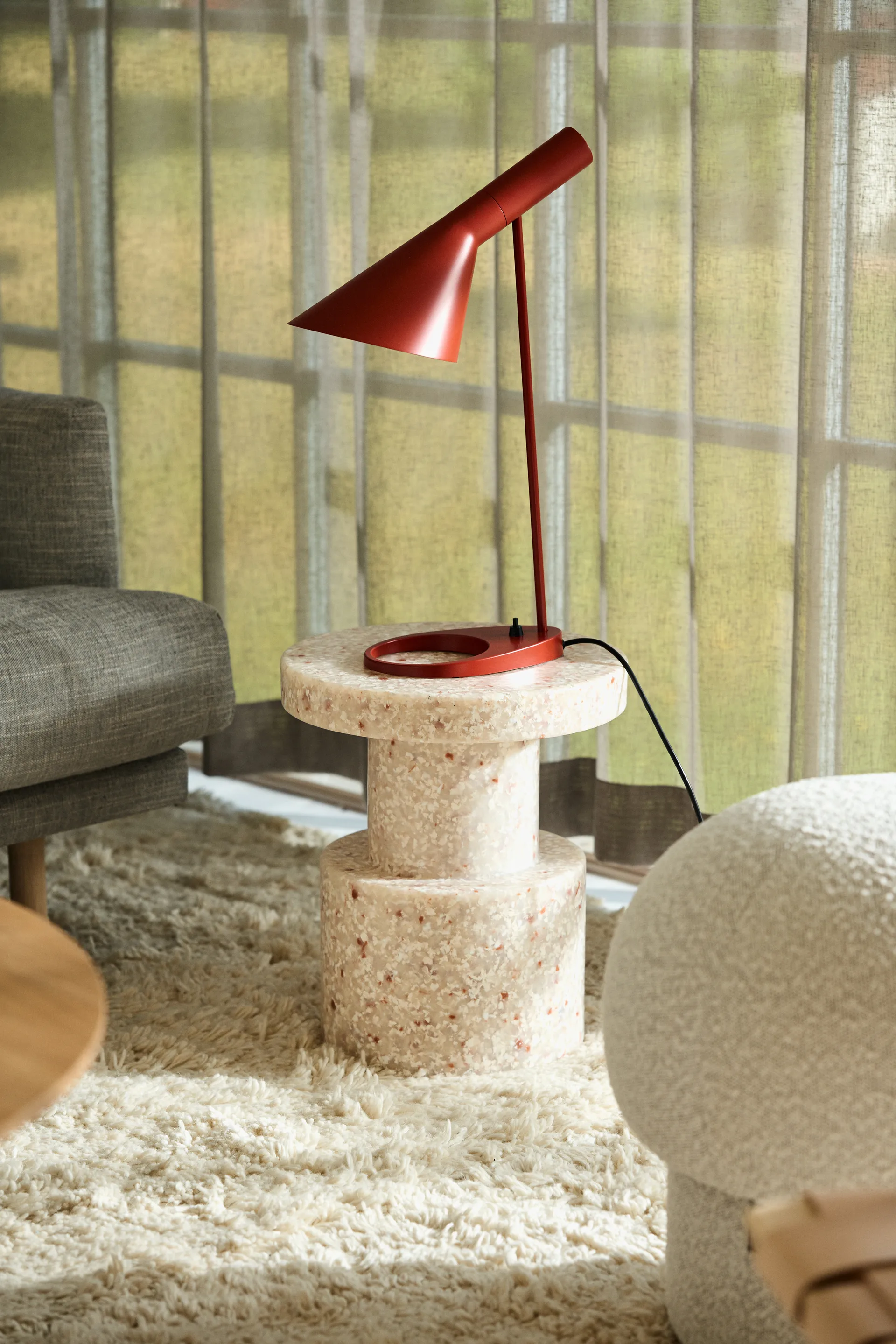 Pouf Uno Ø50 cm, Cream Design House Stockholm