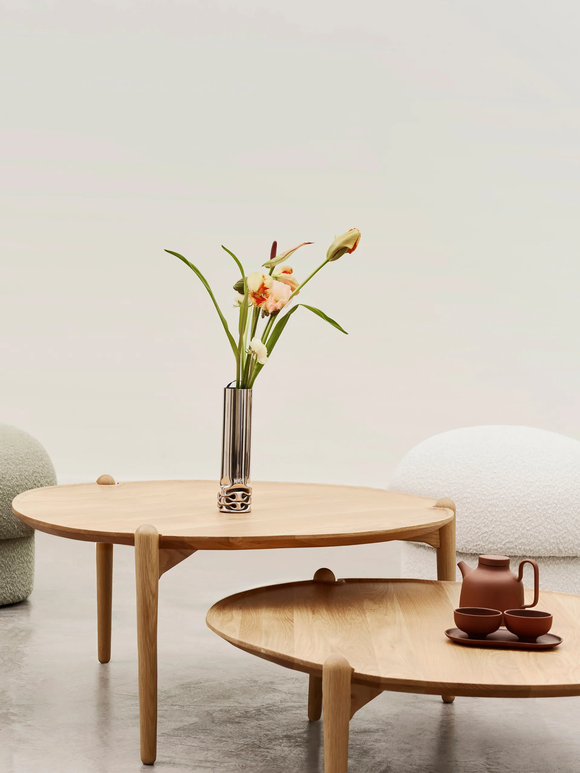 Table basse Aria, Red, Ø60x46 cm Design House Stockholm