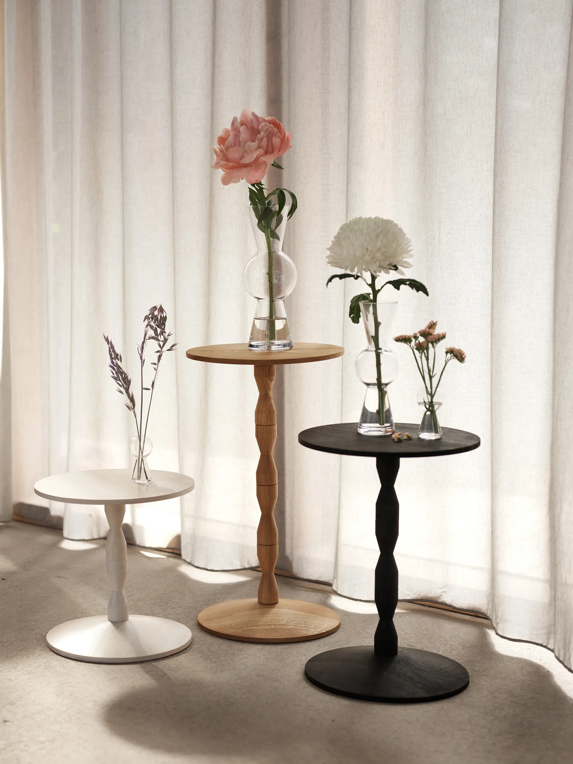 Table Pedestal Ø31x67,5 cm, Black Design House Stockholm