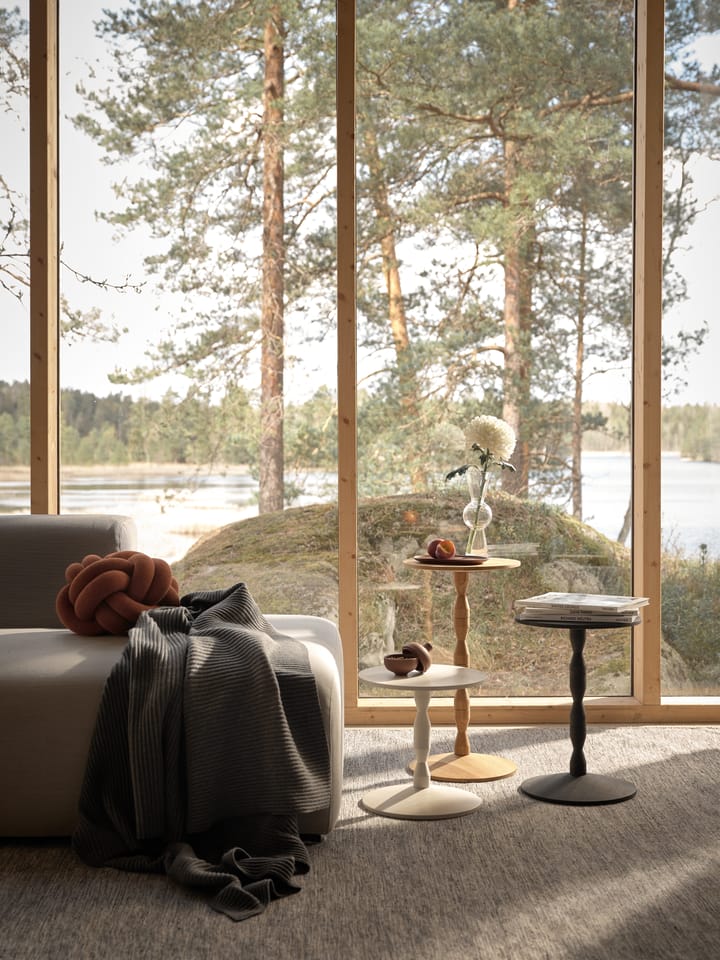Table Pedestal Ø31x67,5 cm, Stained white grey Design House Stockholm