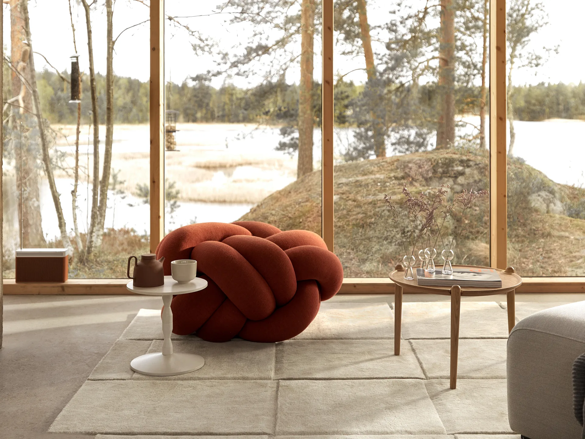 Tapis Basket beige, 180x180 cm Design House Stockholm