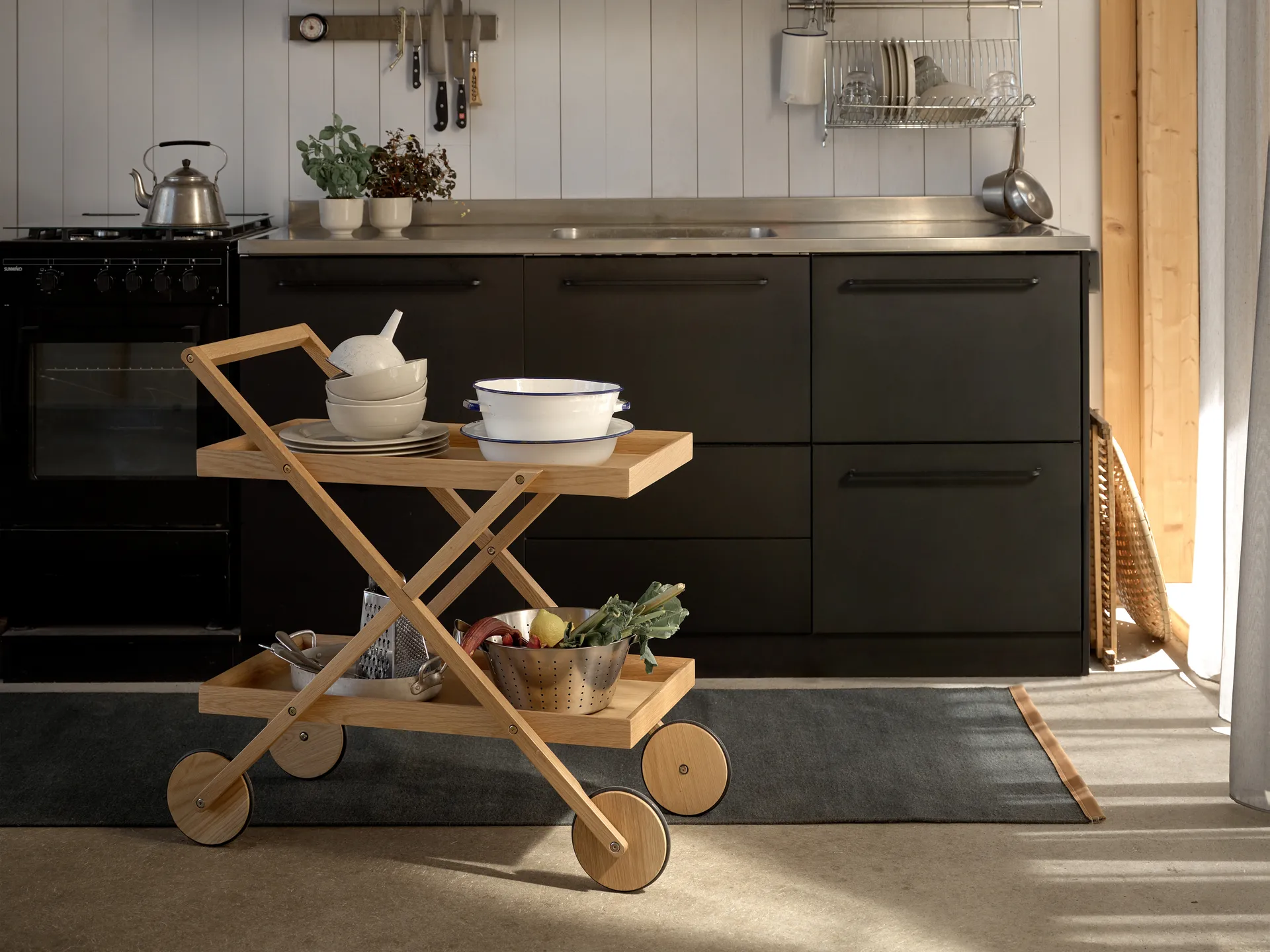 Tapis Björk bleu, 80x250 cm Design House Stockholm