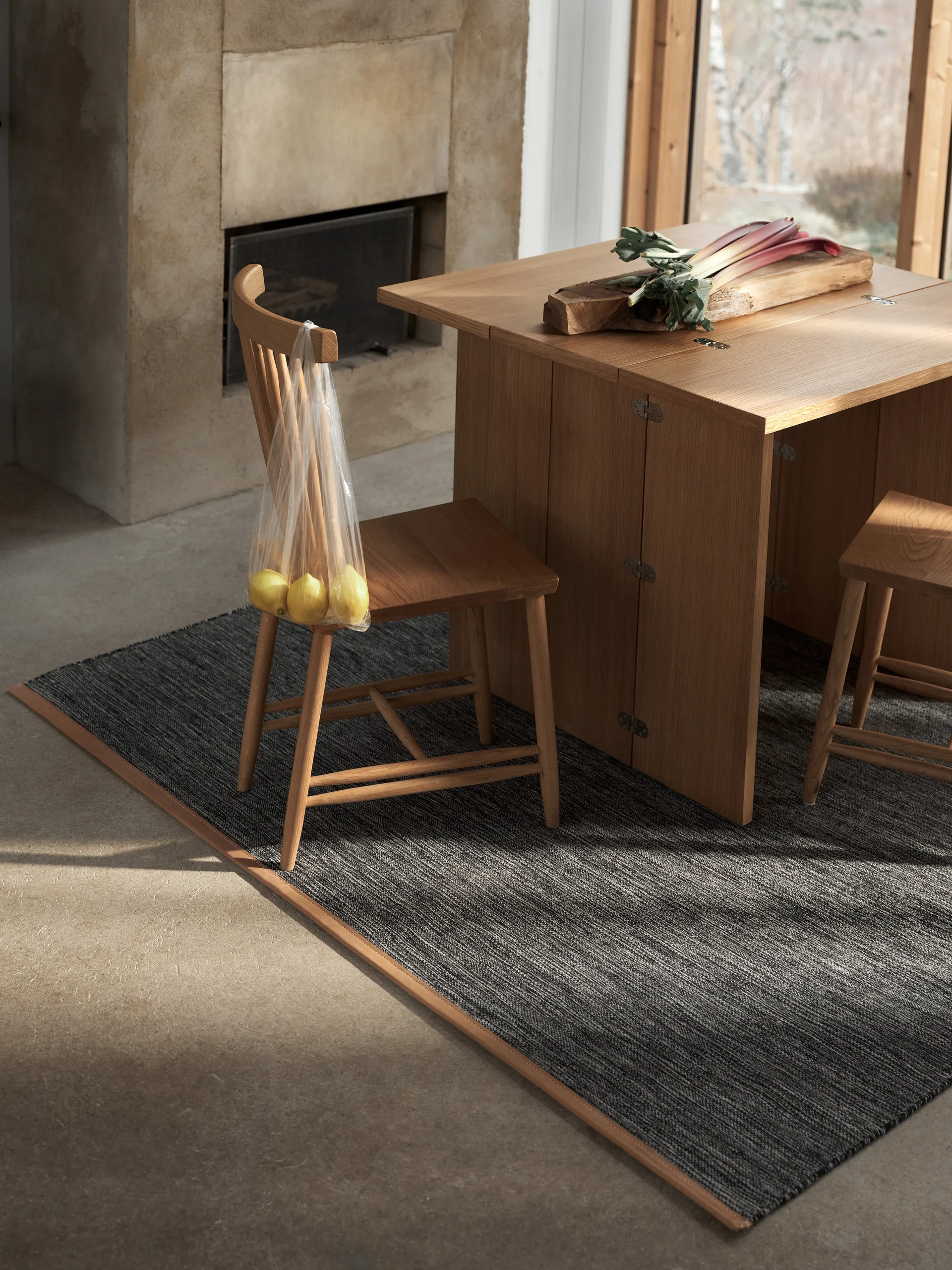 Tapis Björk gris foncé grand, 170x240 cm Design House Stockholm