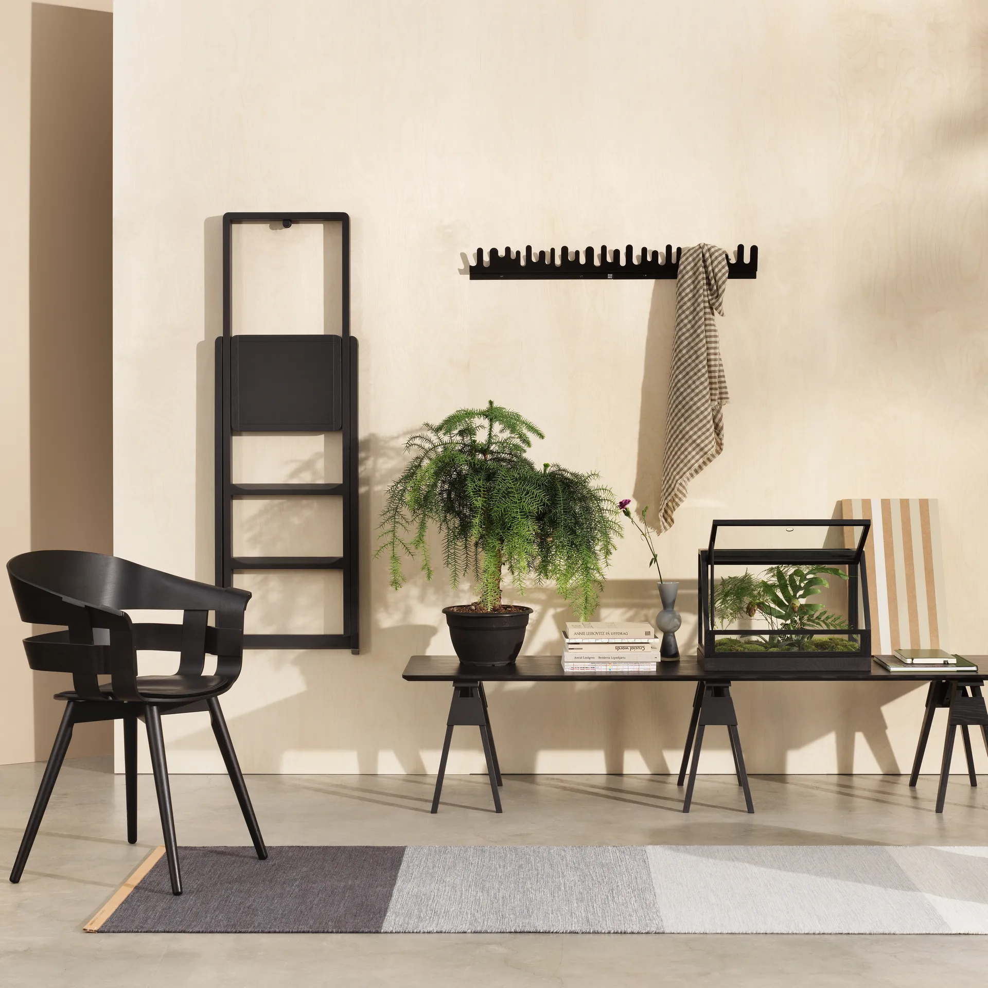 Tapis Fields 80x250 cm, Bleu-gris Design House Stockholm