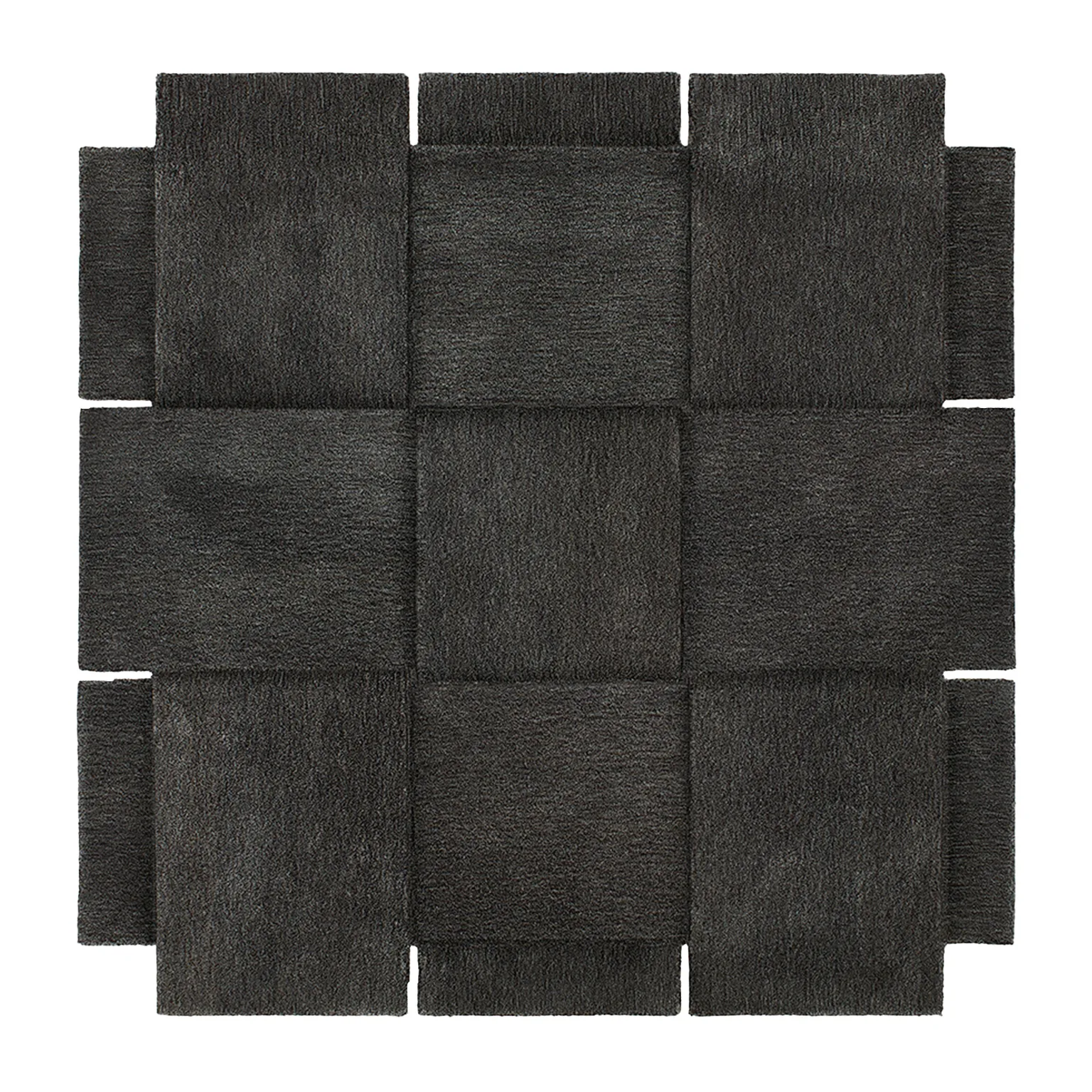 Tapis gris foncé Basket, 180x180 cm Design House Stockholm