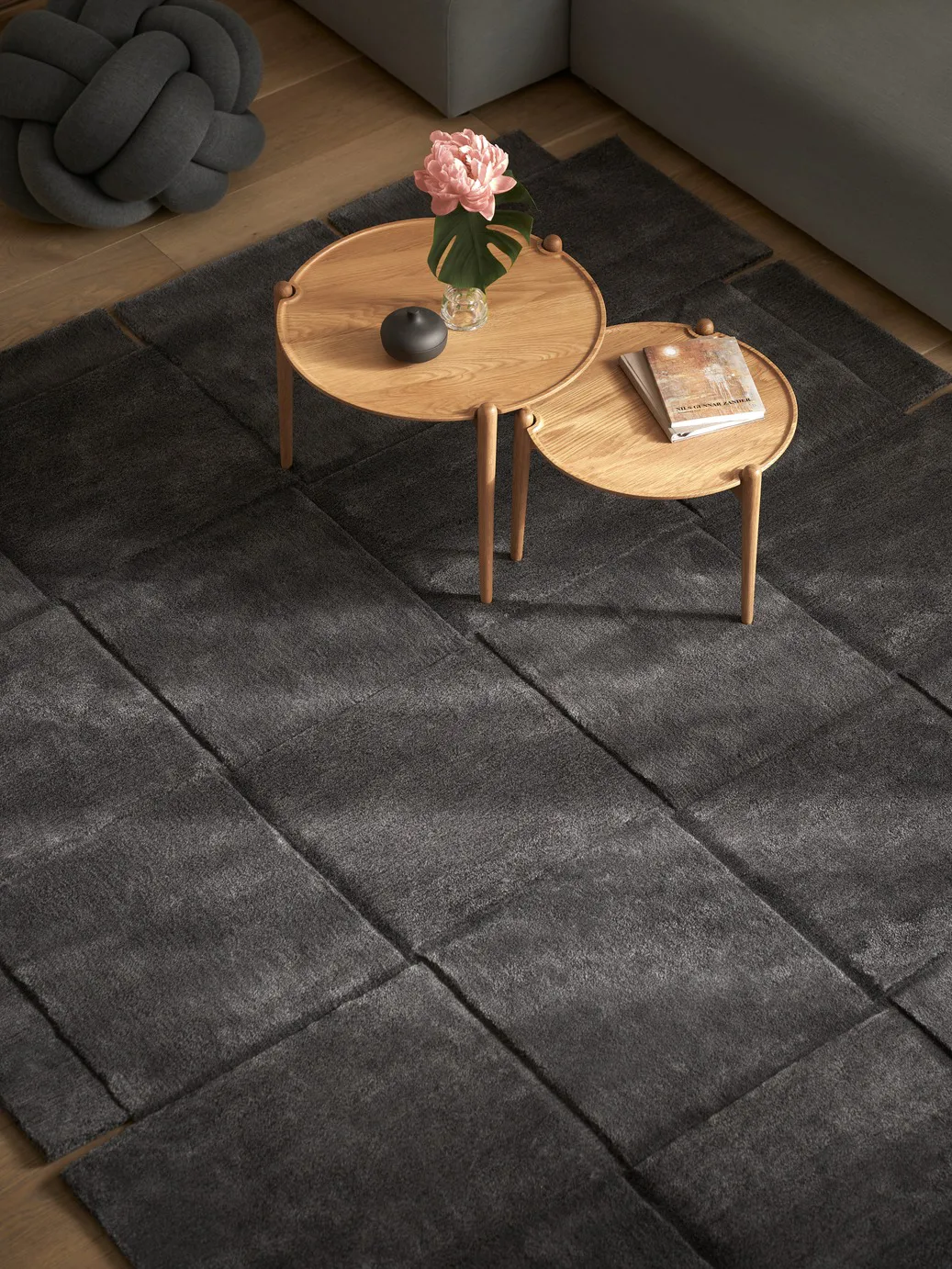 Tapis gris foncé Basket, 245x300 cm Design House Stockholm