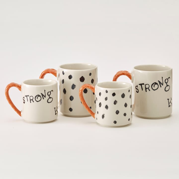 Tasse anniversaire Astrid Lindgren Fifi Brindacier 20cl, Strong Kind Brave Design House Stockholm