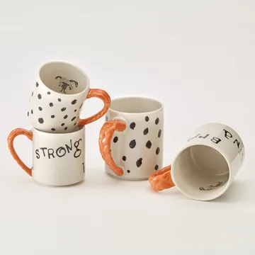 Tasse anniversaire Astrid Lindgren Fifi Brindacier 35cl - Dots - Design House Stockholm