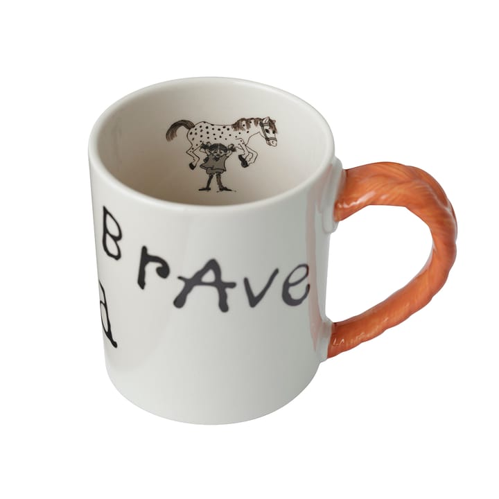 Tasse anniversaire Astrid Lindgren Fifi Brindacier 35cl, Strong Kind Brave Design House Stockholm