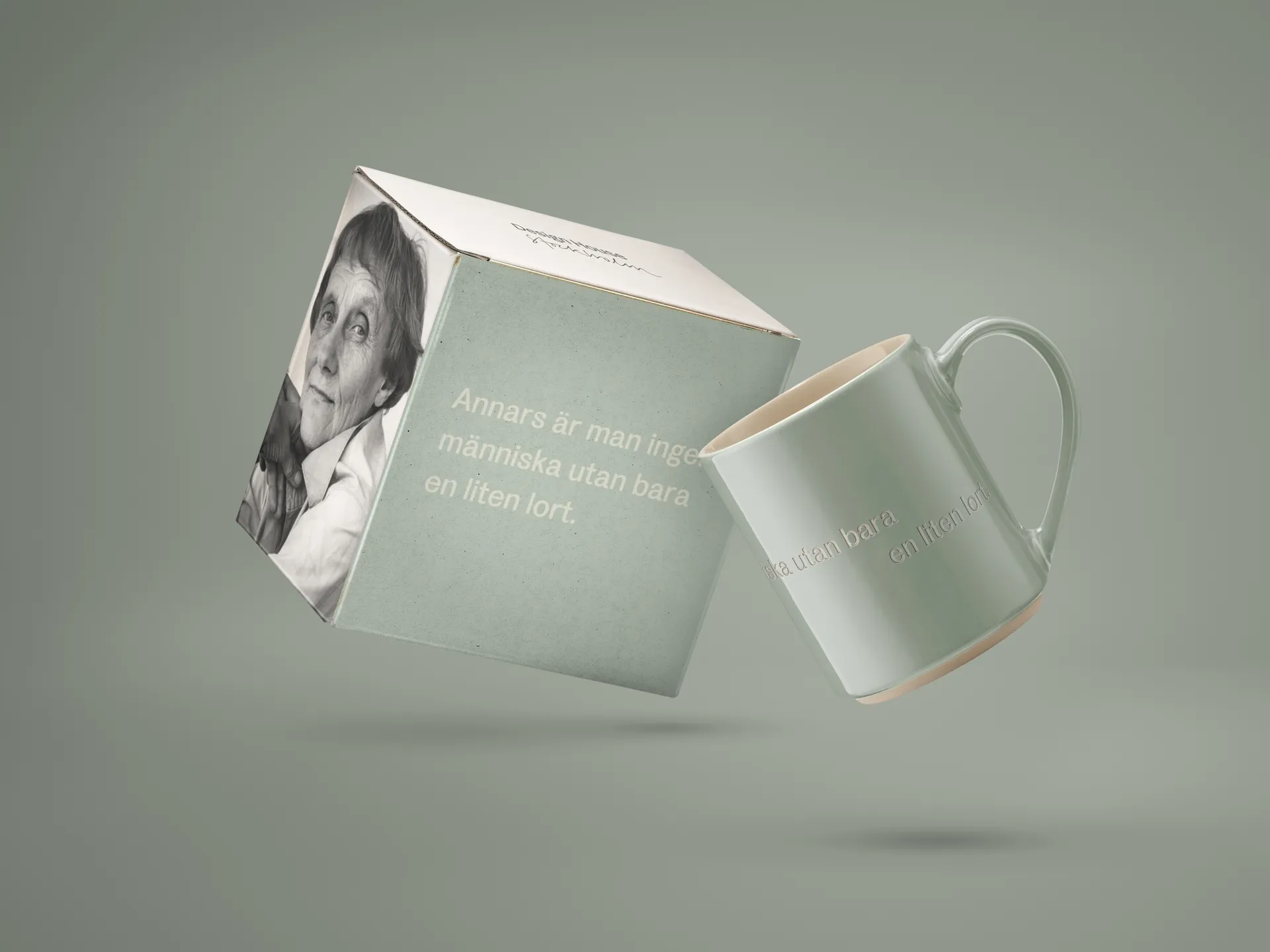 Tasse Astrid Lindgren annars är man ingen människa, Texte suédois Design House Stockholm