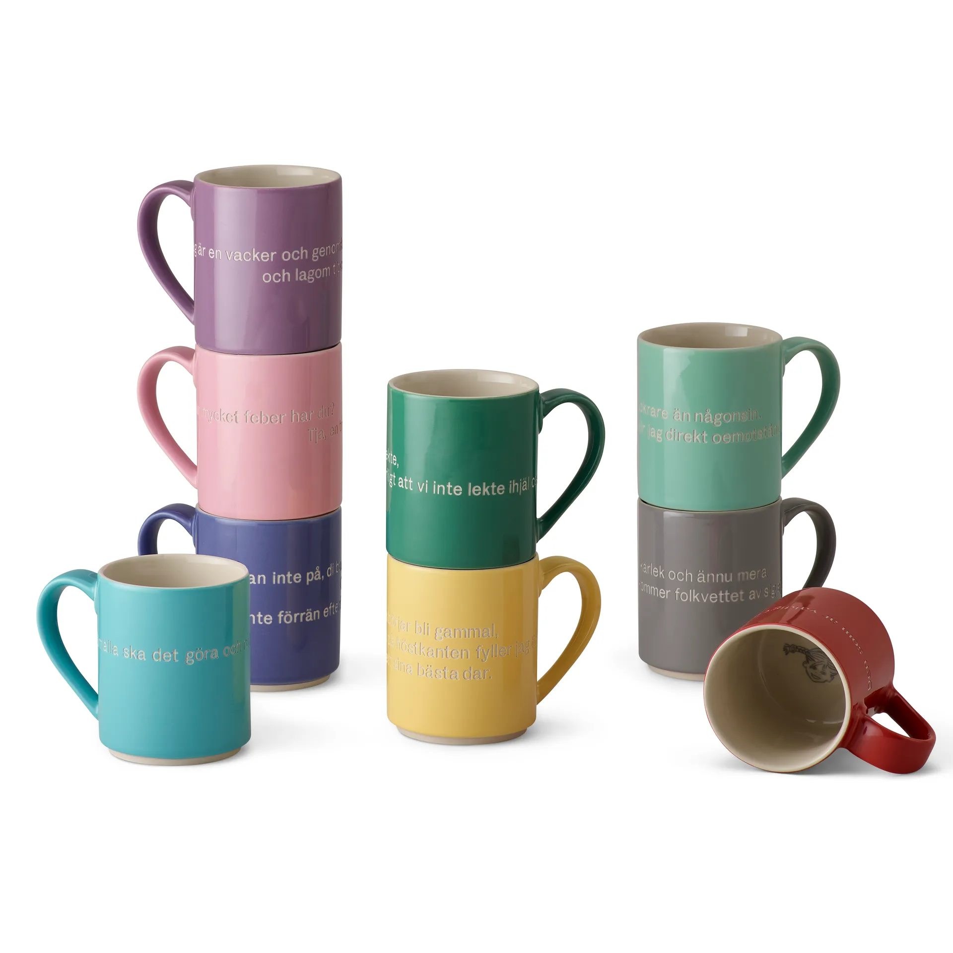Tasse Astrid Lindgren, hyss hittar man inte på, bleu-suédois Design House Stockholm