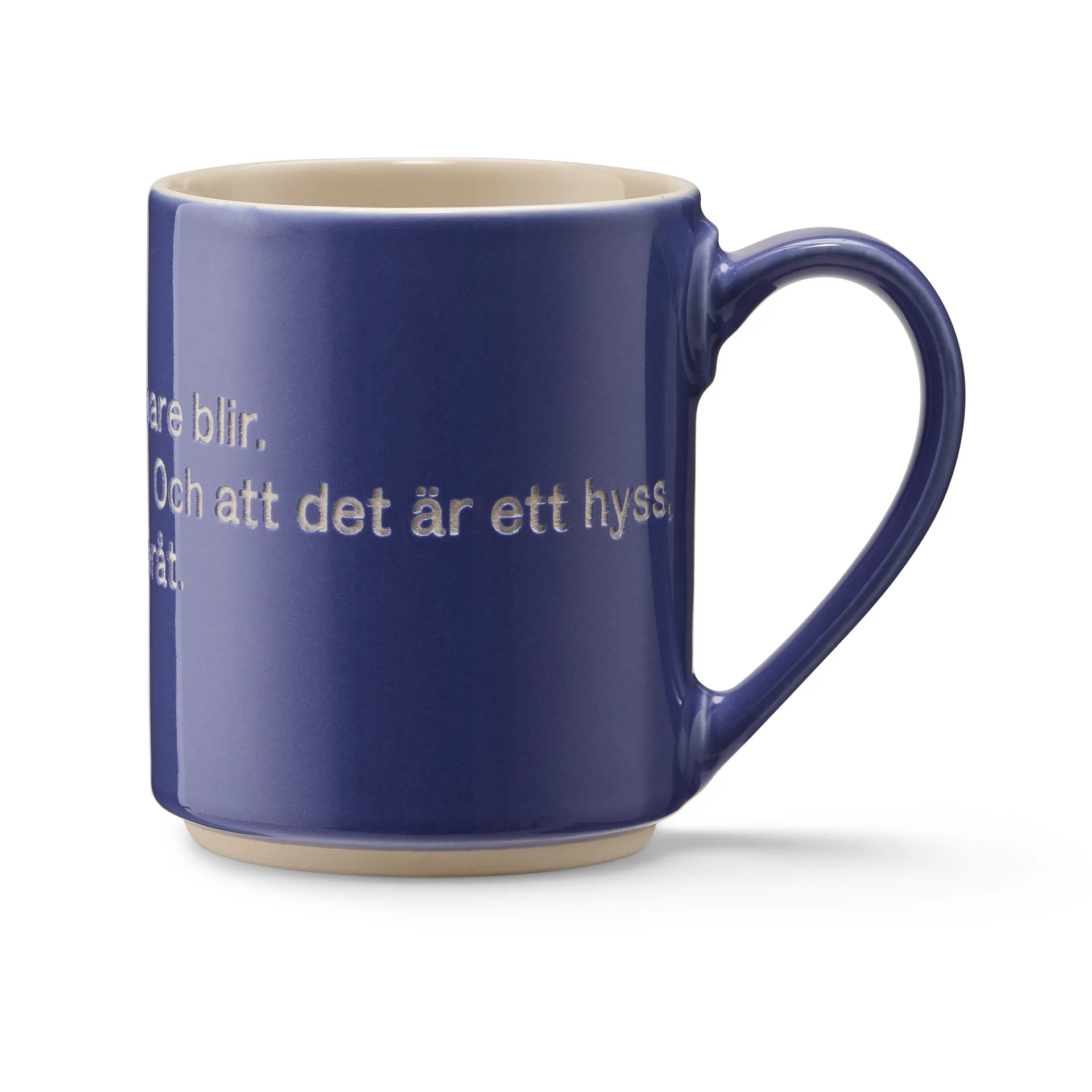 Tasse Astrid Lindgren, hyss hittar man inte på, bleu-suédois Design House Stockholm