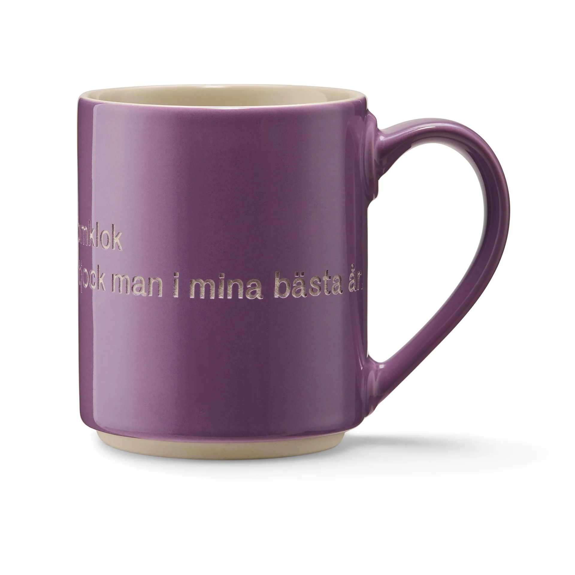 Tasse Astrid Lindgren, jag är en vacker…, mauve-suédois Design House Stockholm