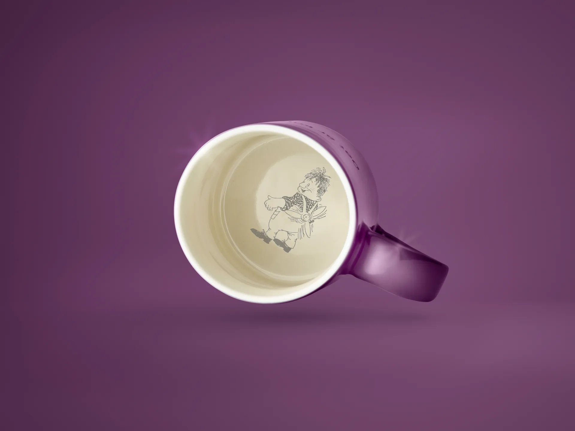 Tasse Astrid Lindgren, jag är en vacker…, mauve-suédois Design House Stockholm