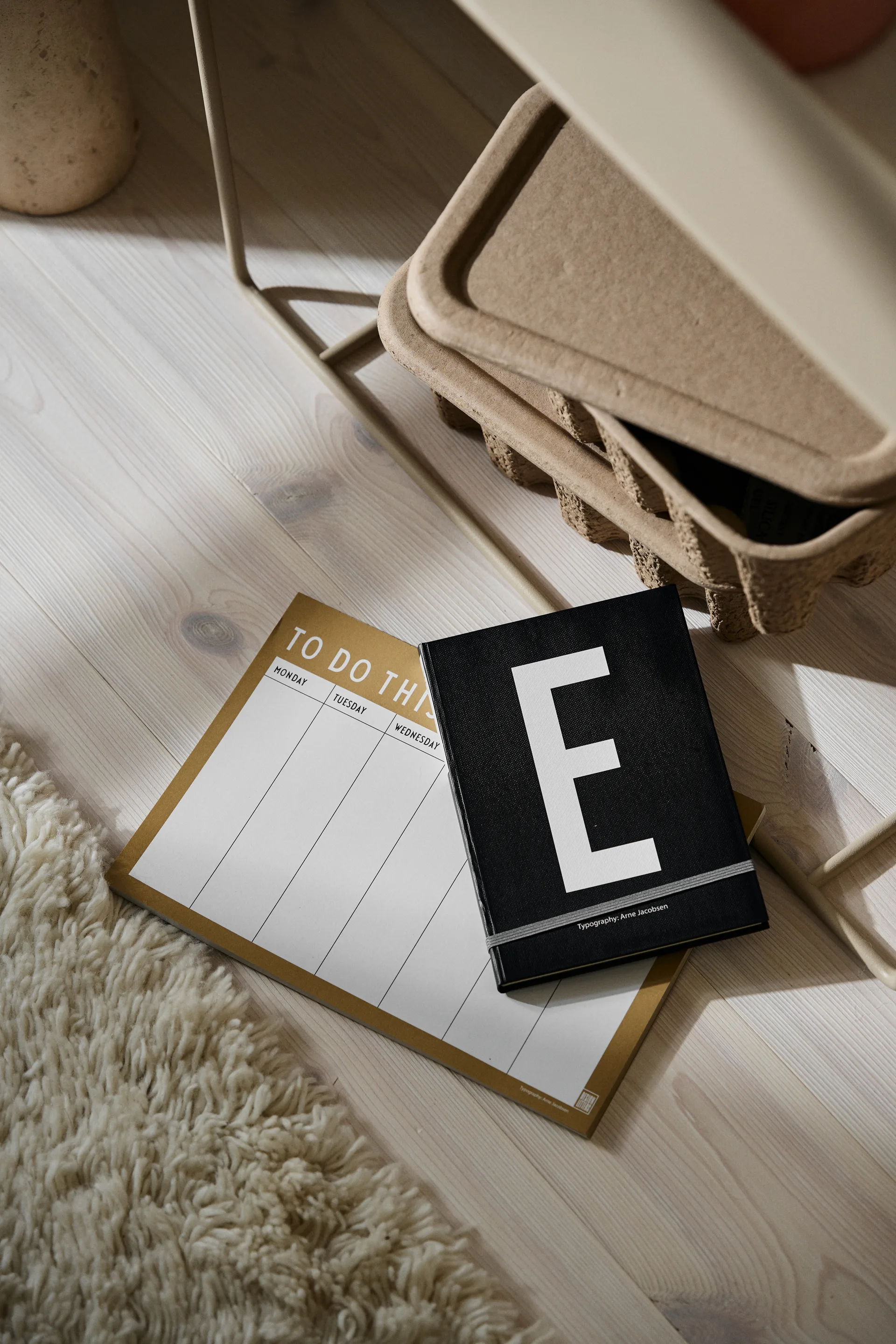 Agenda hebdomadaire Design Letters, Beige Design Letters