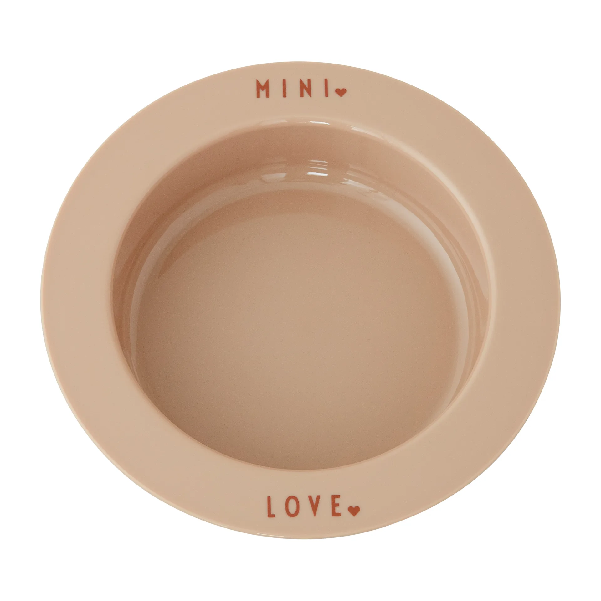 Assiette creuse favorite mini Design Letters, Beige-love Design Letters