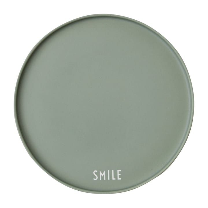 Assiette Design Letters Ø22 cm - Smile-green - Design Letters