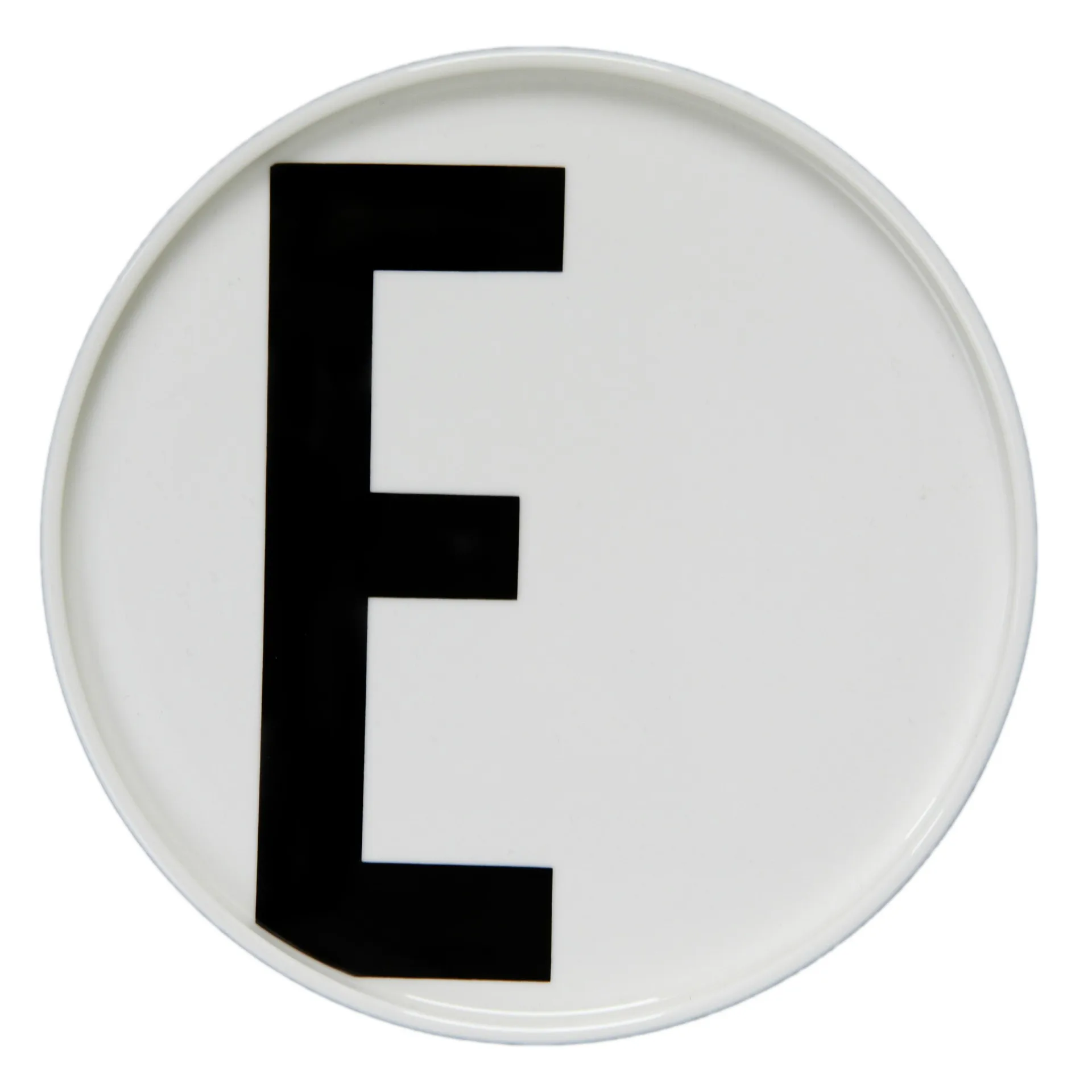 Assiette Design Letters, E Design Letters