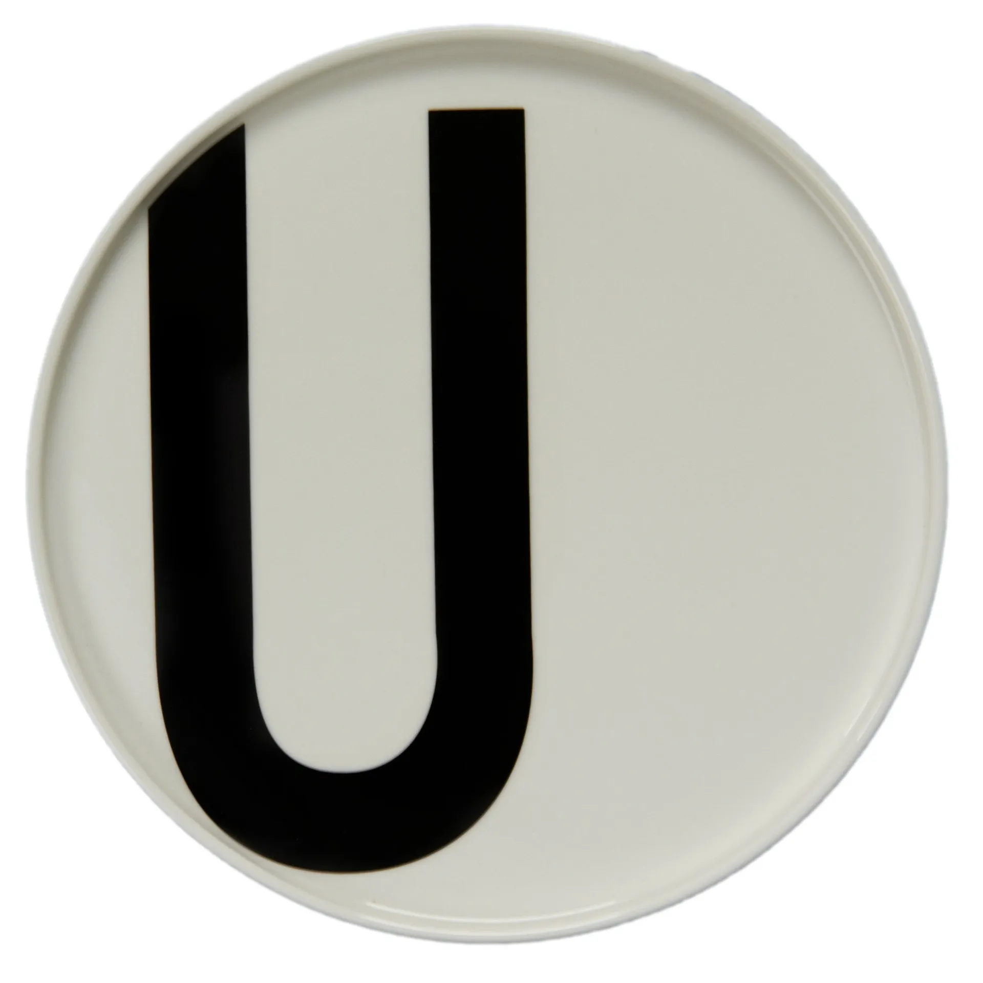 Assiette Design Letters, U Design Letters