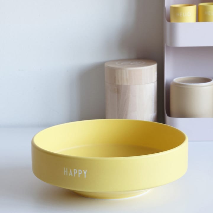 Bol favori Design Letters large Ø22 cm, Yellow Design Letters