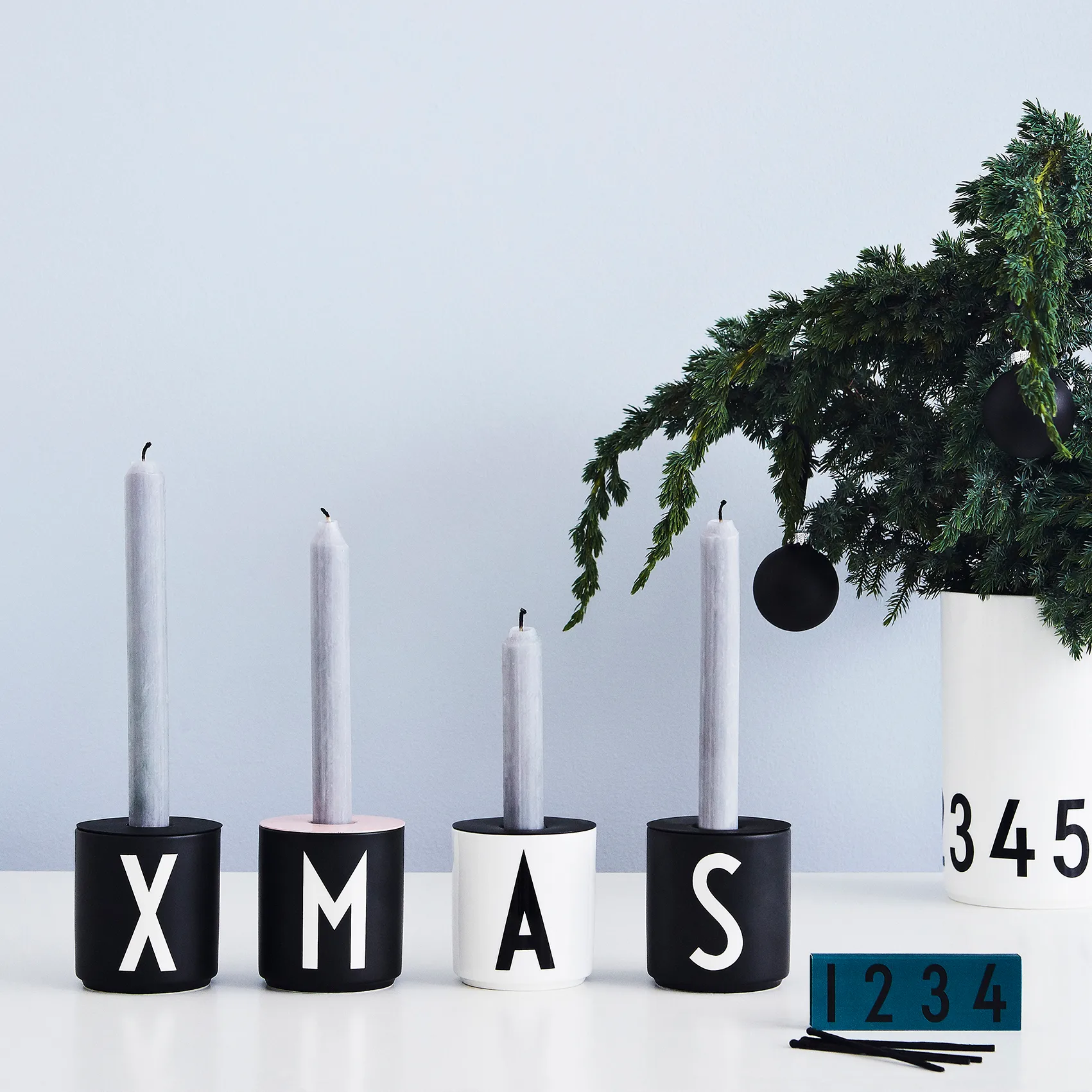 Bougeoir pour tasse Design Letters, Rose Design Letters