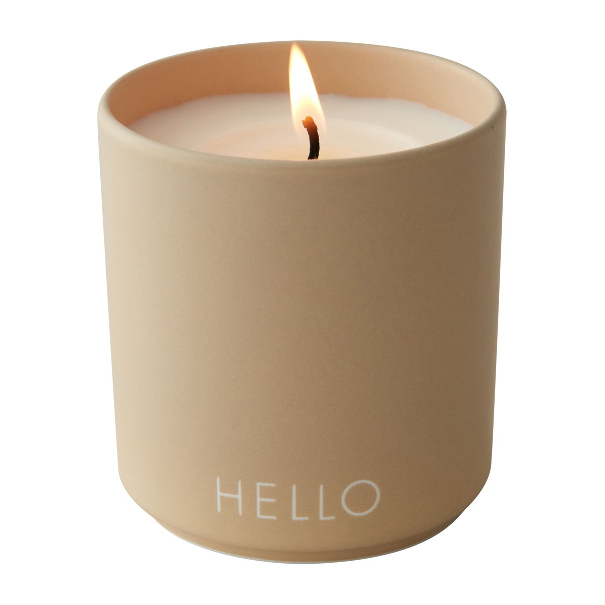 Design Letters Bougie parfumée Design Letters 8 cm Hello-beige