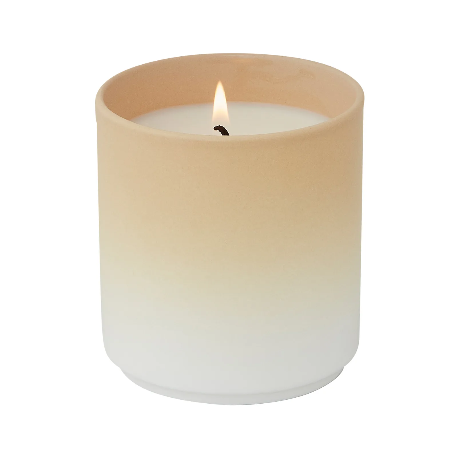 Bougie parfumée Design Letters dip dye Ø8 cm, Beige Design Letters