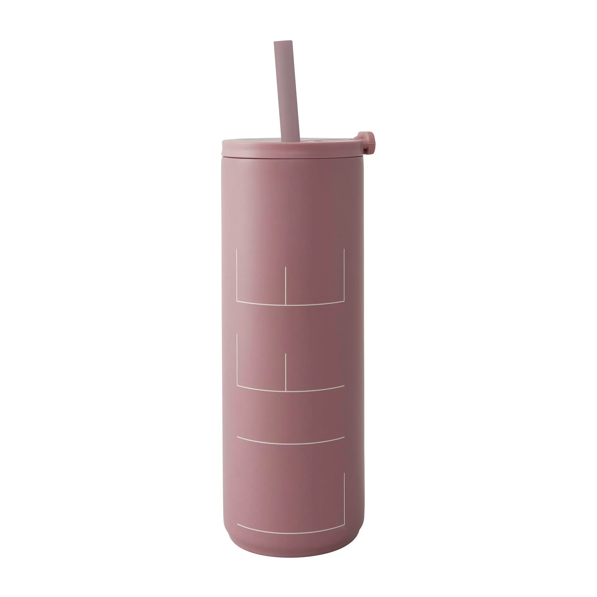Bouteille isotherme avec pailles Travel Life 50 cl, Ash rose Design Letters