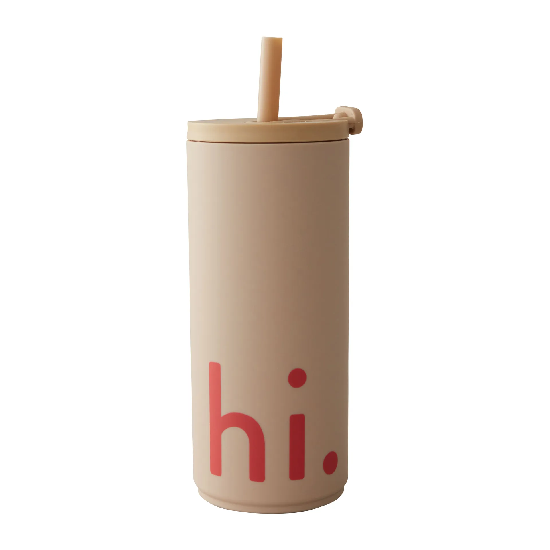 Bouteille isotherme avec pailles Travel Life 50 cl, Hi-beige Design Letters