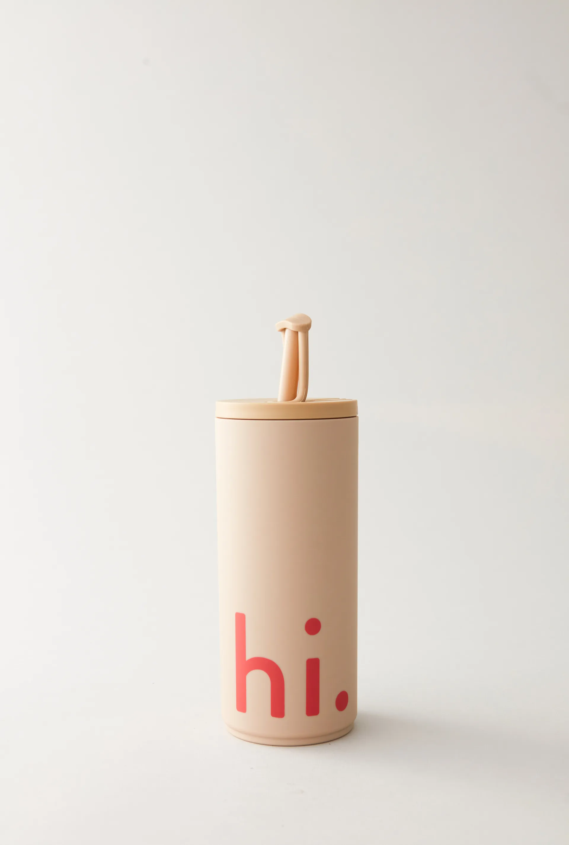 Bouteille isotherme avec pailles Travel Life 50 cl, Hi-beige Design Letters