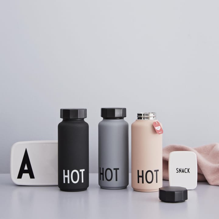 Bouteille isotherme Design Letters, noir Design Letters