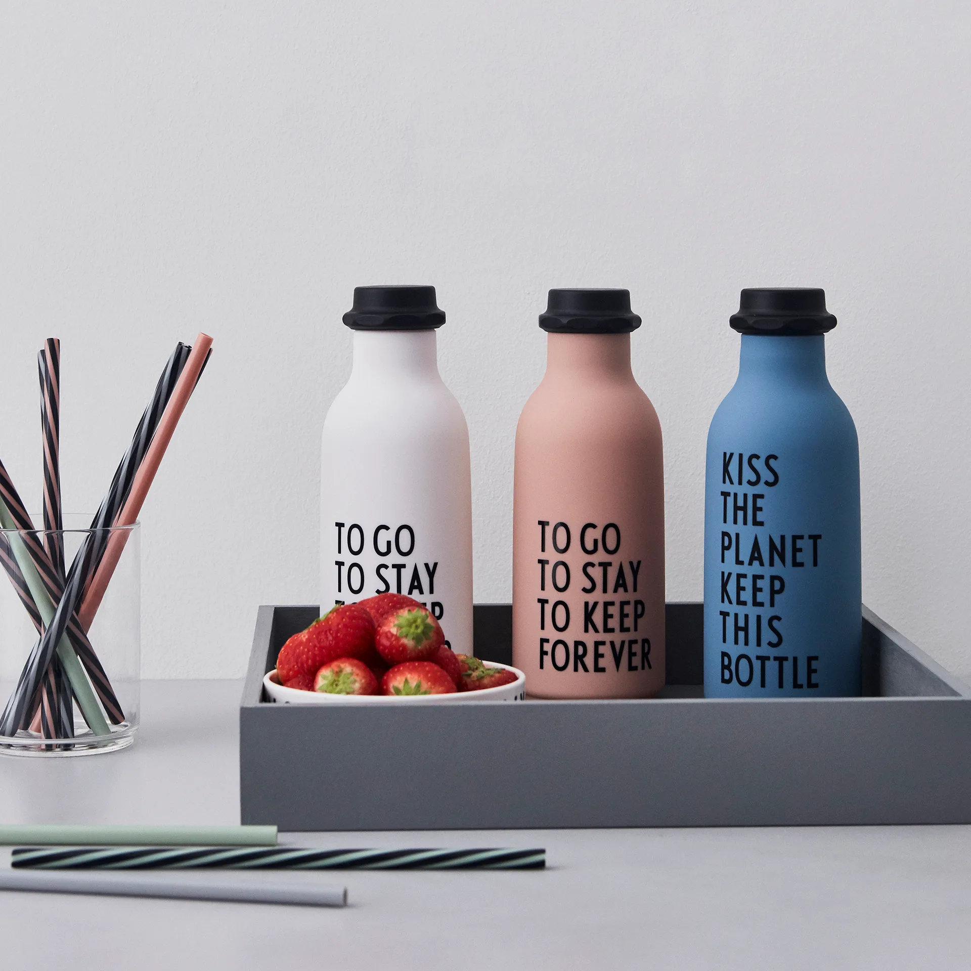 Bouteille TO GO Special Edition, Blanc Design Letters